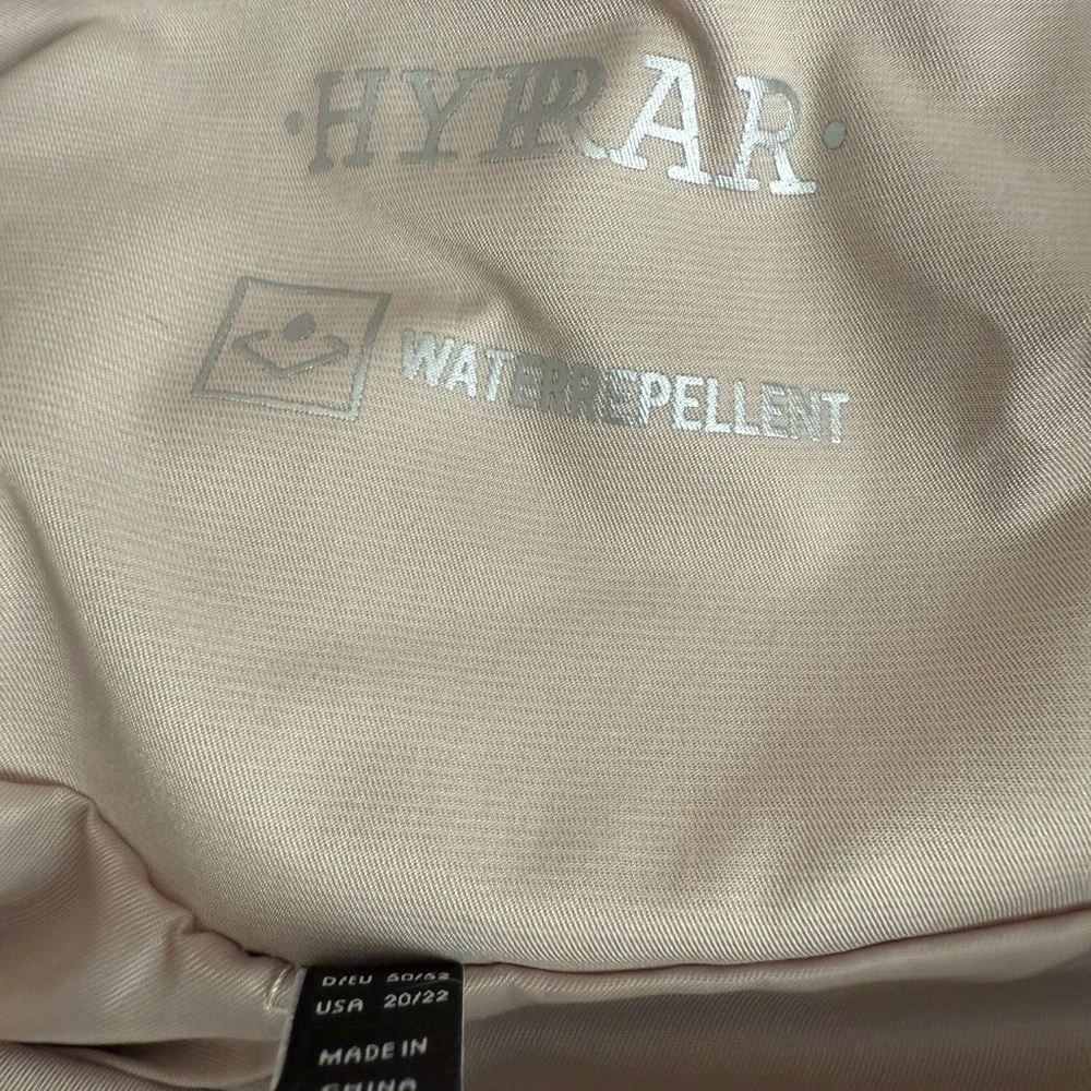 Ulla Popken Hyprar 20 22 2X Beige Neon Orange Hooded Jacket Windbreaker NWT Plus